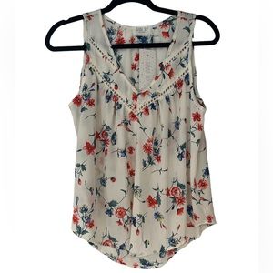 New with tags - small - white with colorful flowers - women’s tank